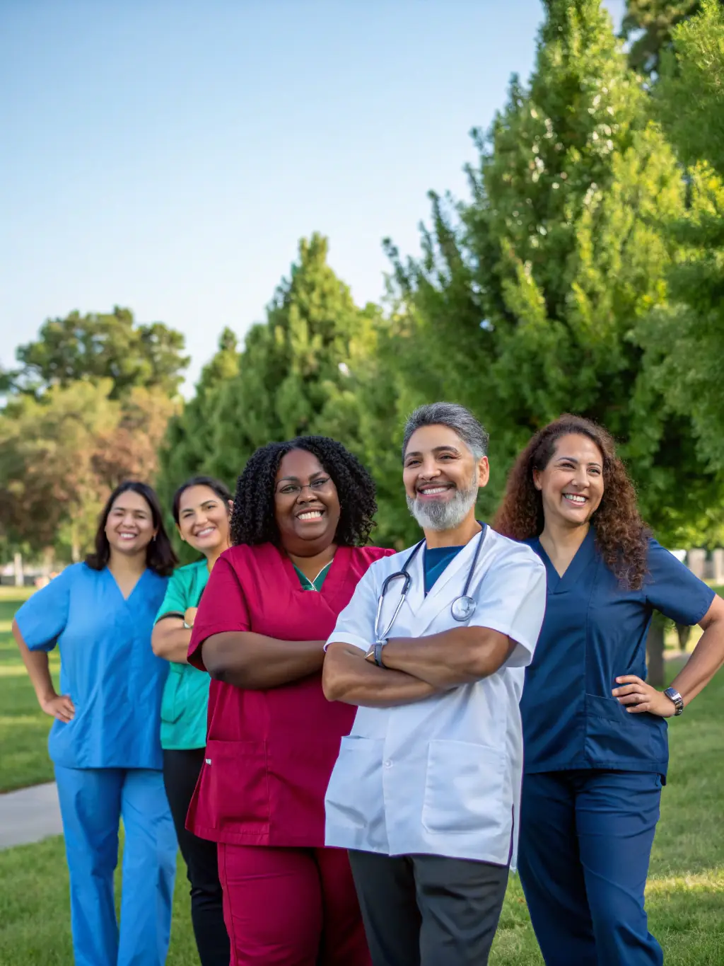 An image of a diverse group of Better Care Agency caregivers, representing the agency's commitment to serving all members of the community through their pro bono program.